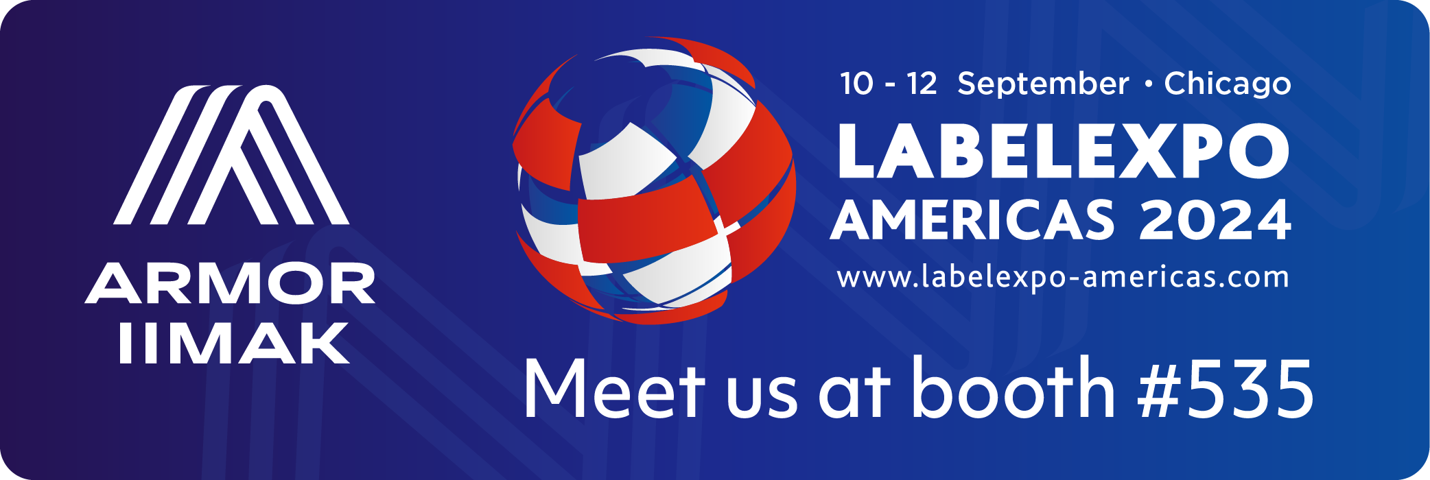 Meet us at booth 535 banner