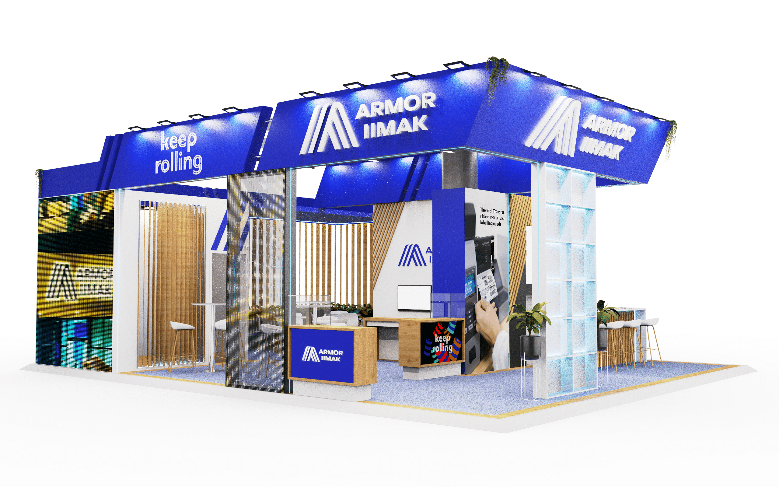 stand mockup label expo 2025